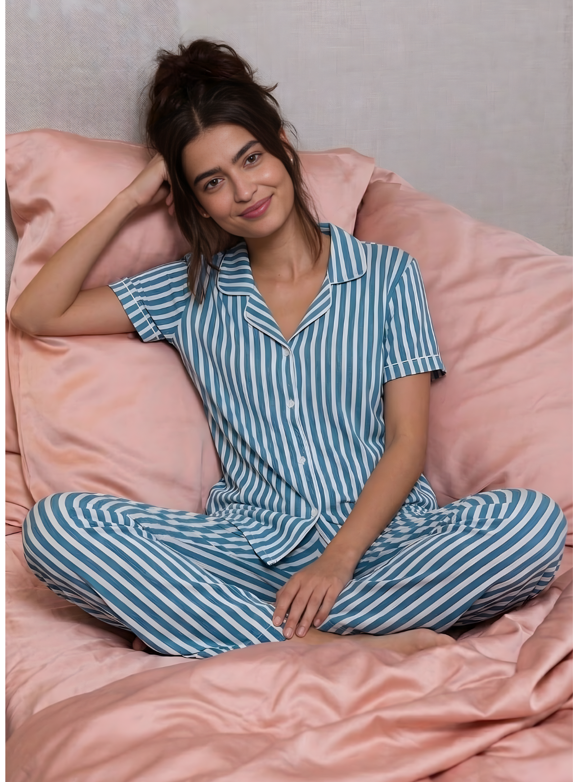 Mist Stripe Lounge Pajama Set
