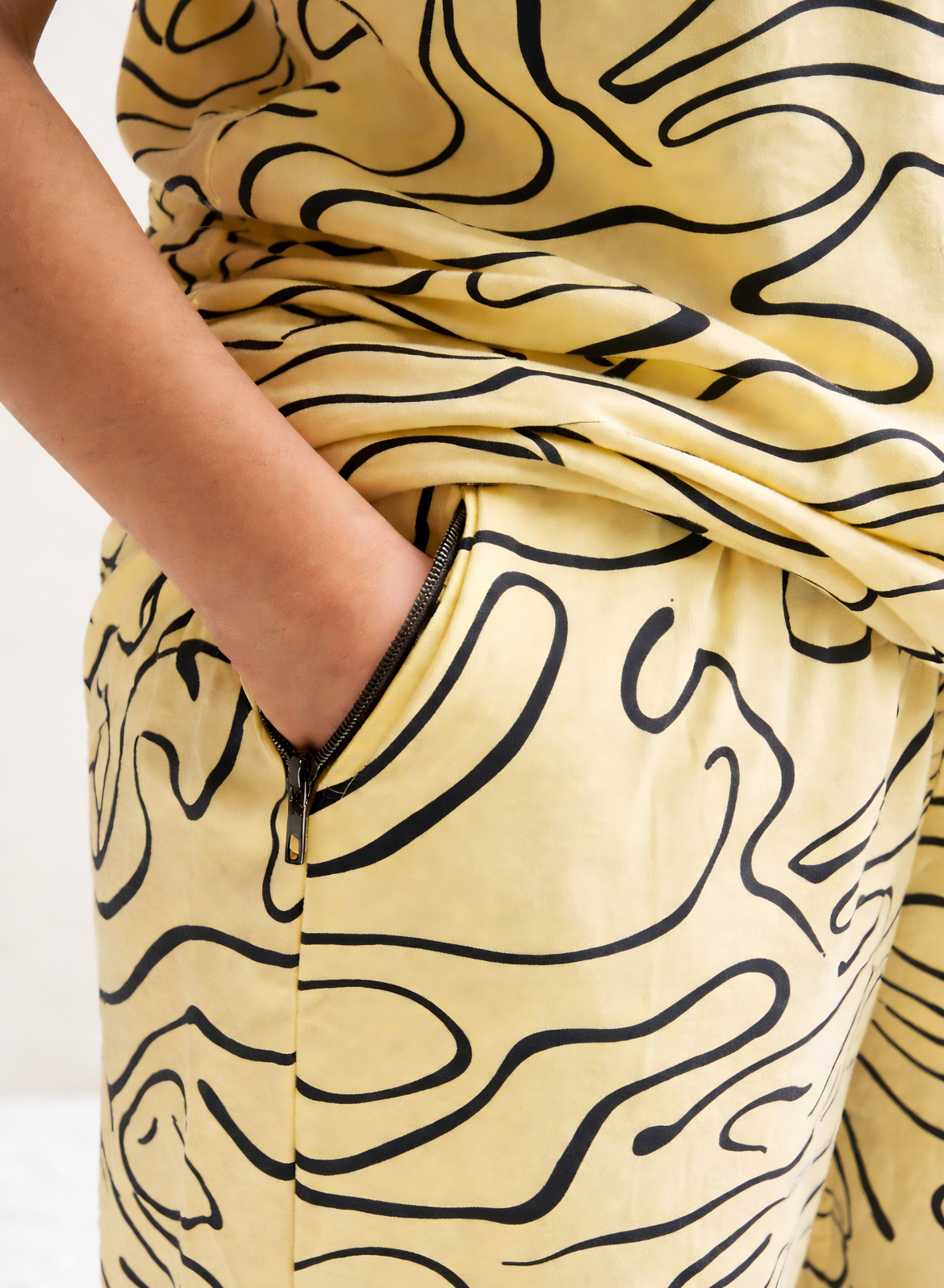 Lemon Wave Pajama Set