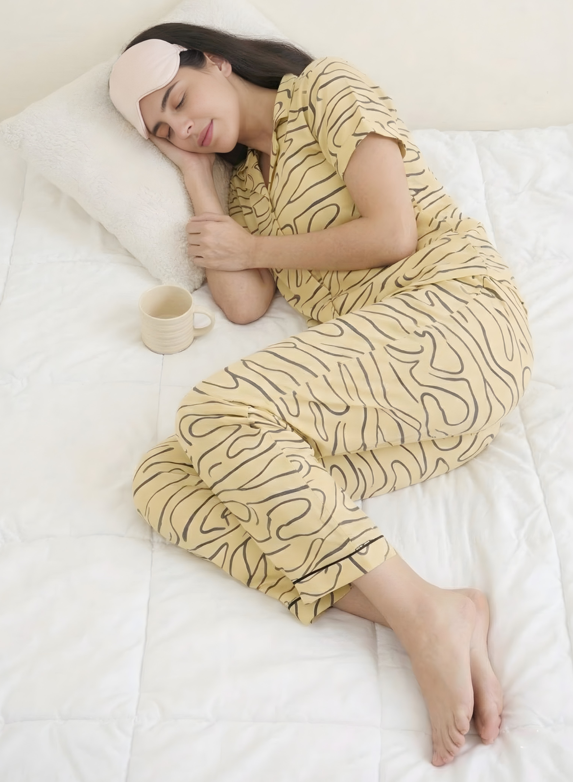 Lemon Wave Pajama Set