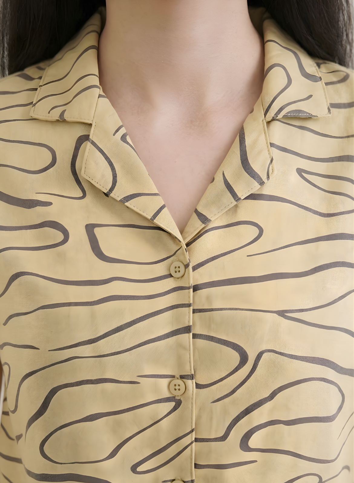 Lemon Wave Pajama Set