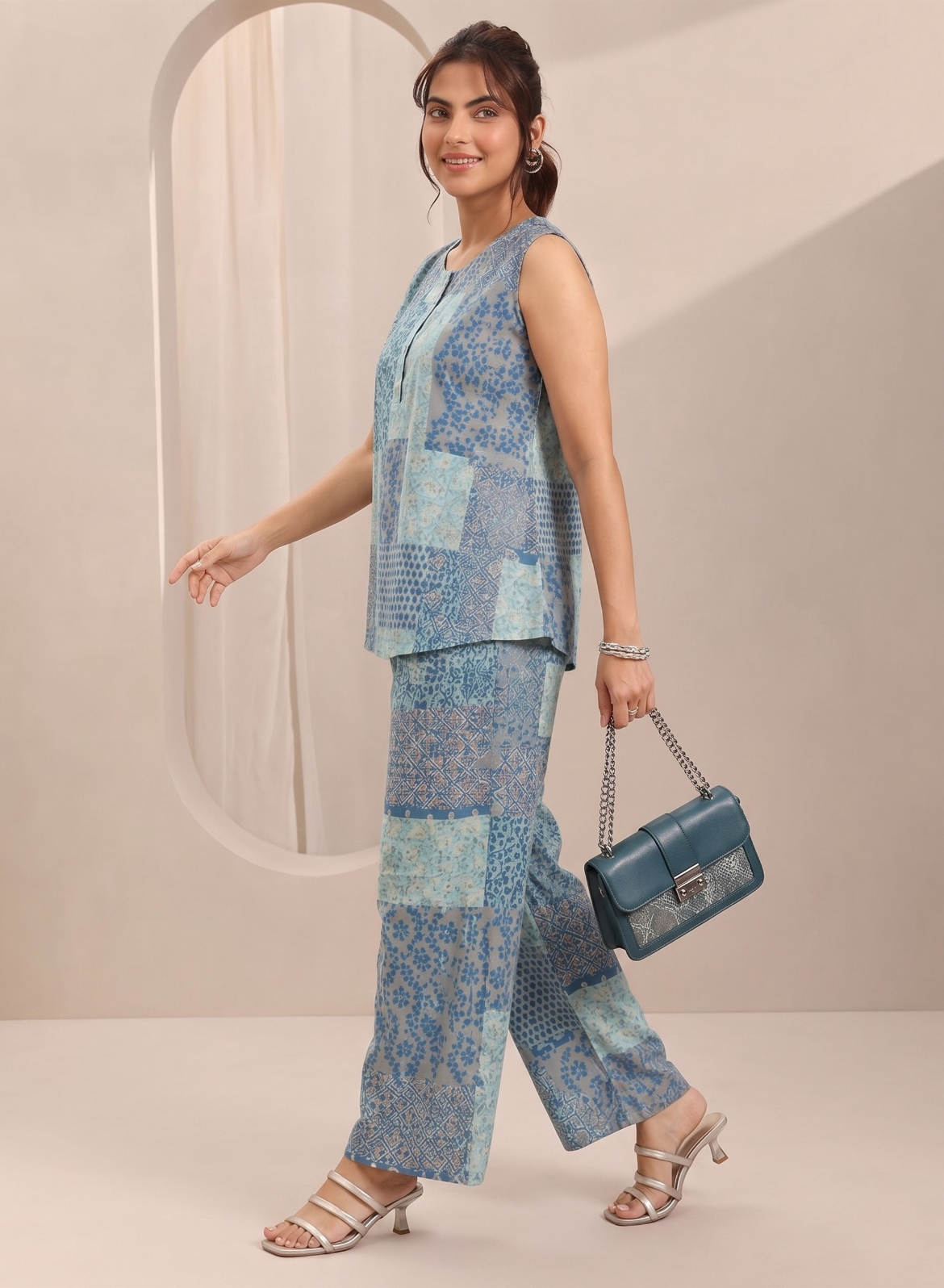 Blue Printed Co-ord Set