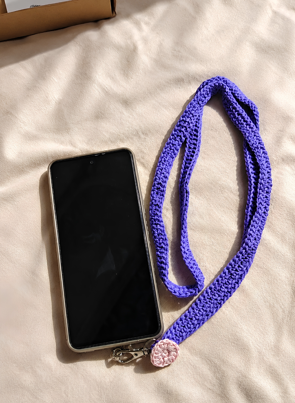 Handmade Crochet Mobile Sling - Orchid Bloom