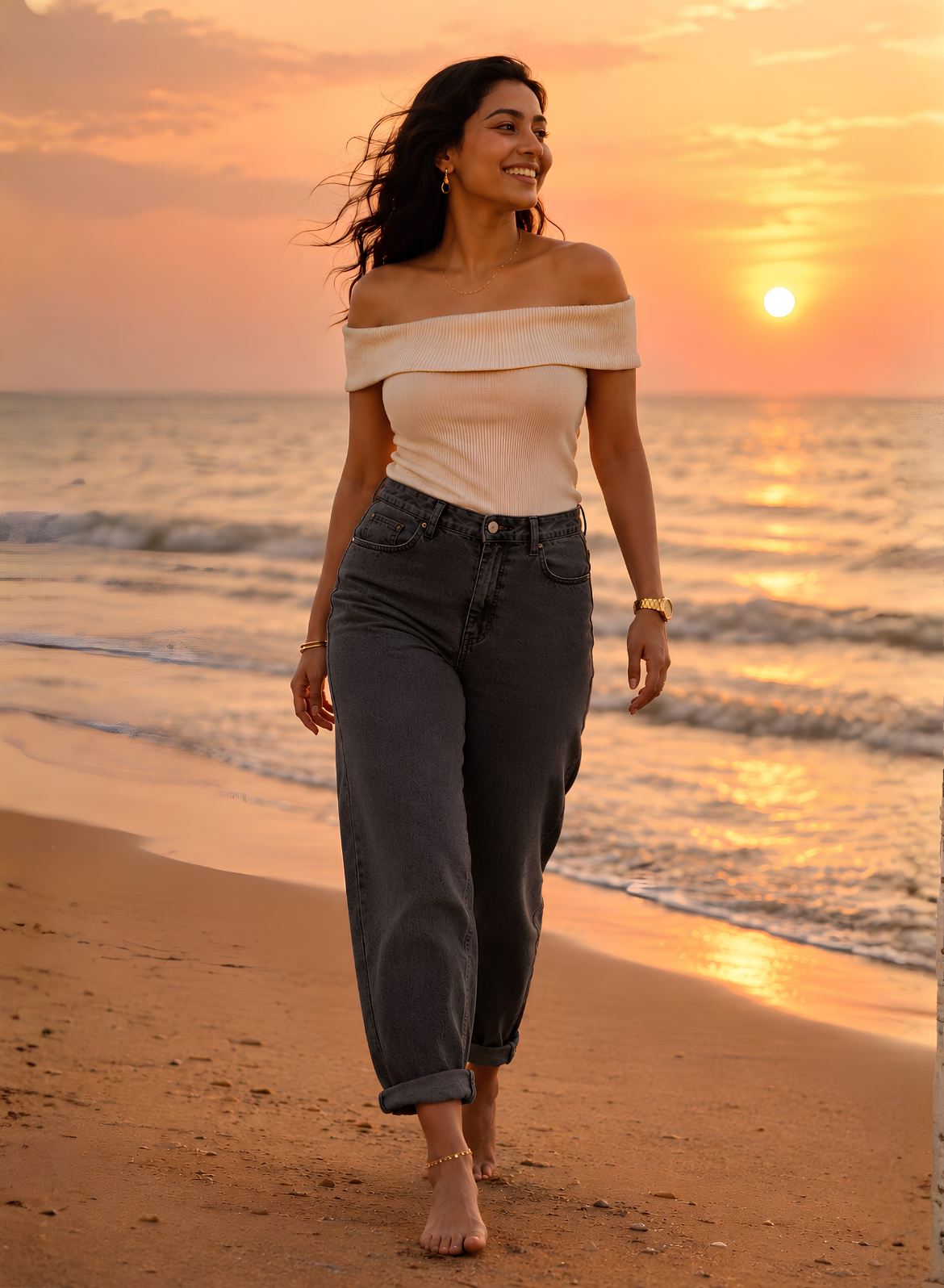Charcoal Grey Wide Leg Jeans