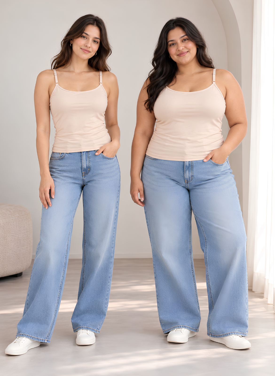 Skin Cotton Camisole for Women - Pack of 2