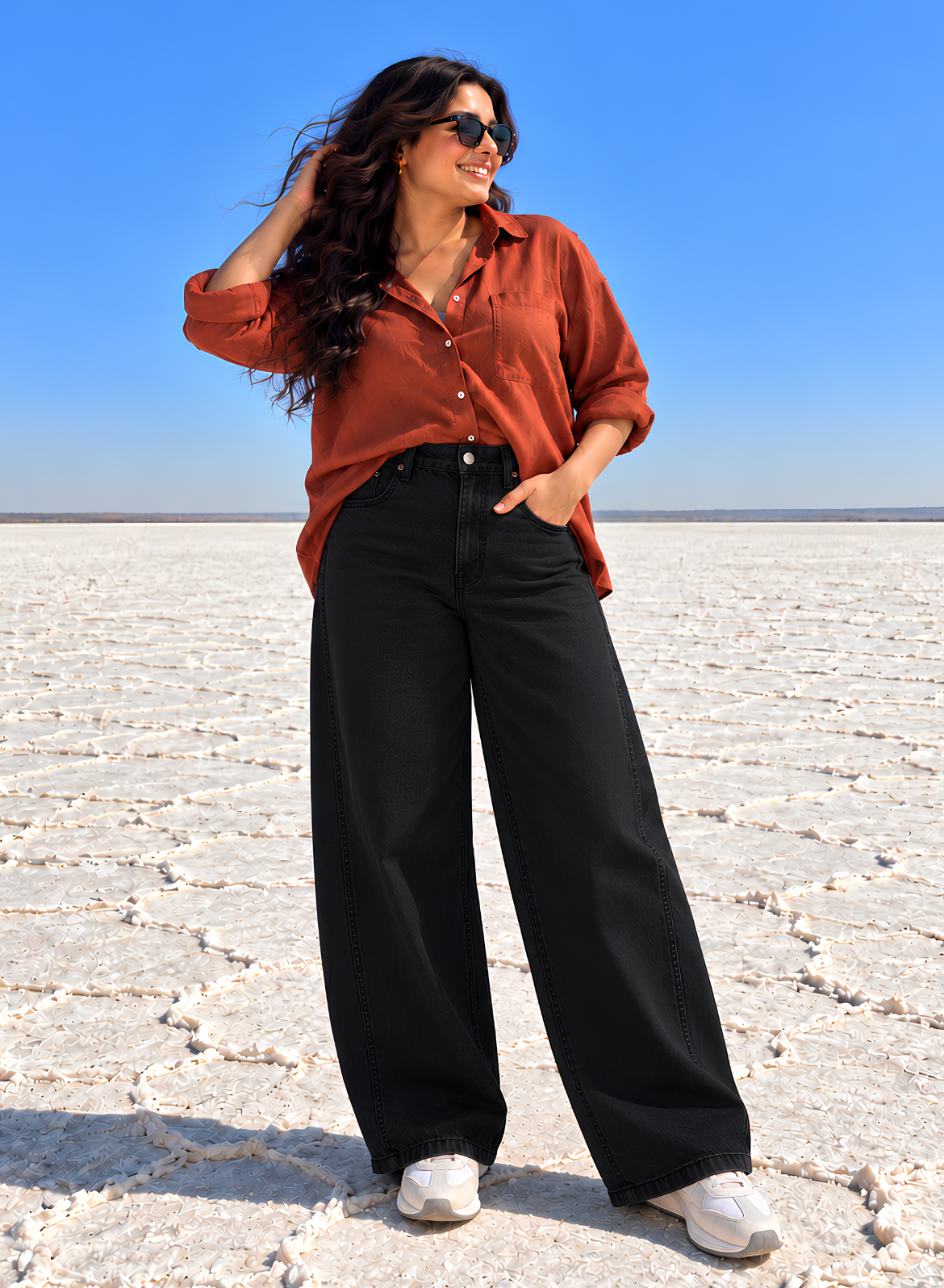 Black Barrel Fit Jeans