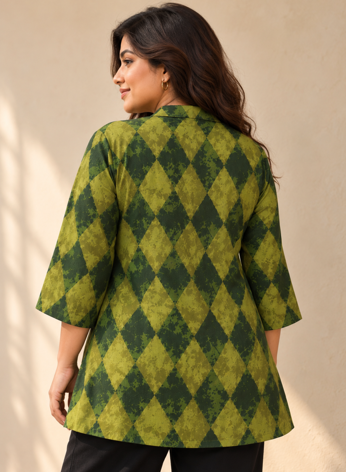 Vintage Olive Printed Shirt