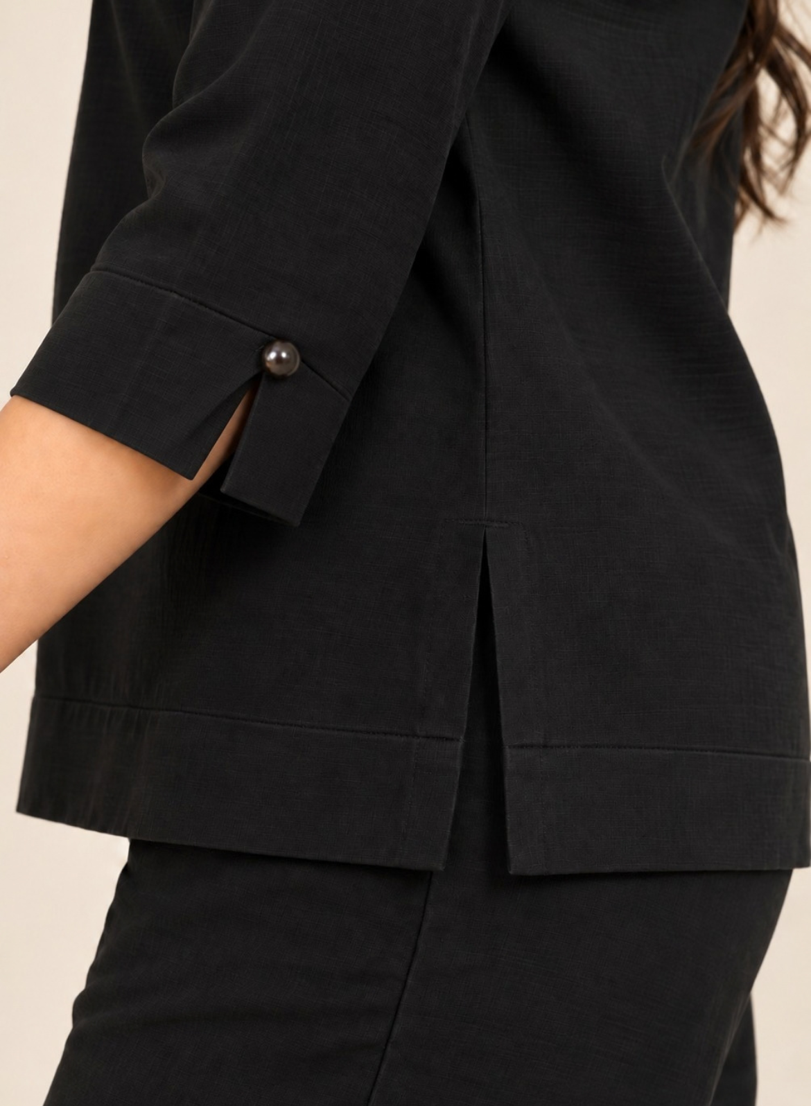 Classic Black Muslin Co-ord Set