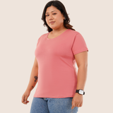 Pretty Pink Solid T-shirt for Women