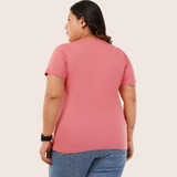 Pretty Pink Solid T-shirt for Women