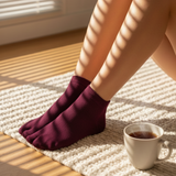 Burning Burgundy Women's Toe Socks