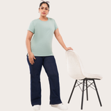 Mist Pistachio Relaxed Fit Round Neck T-shirt