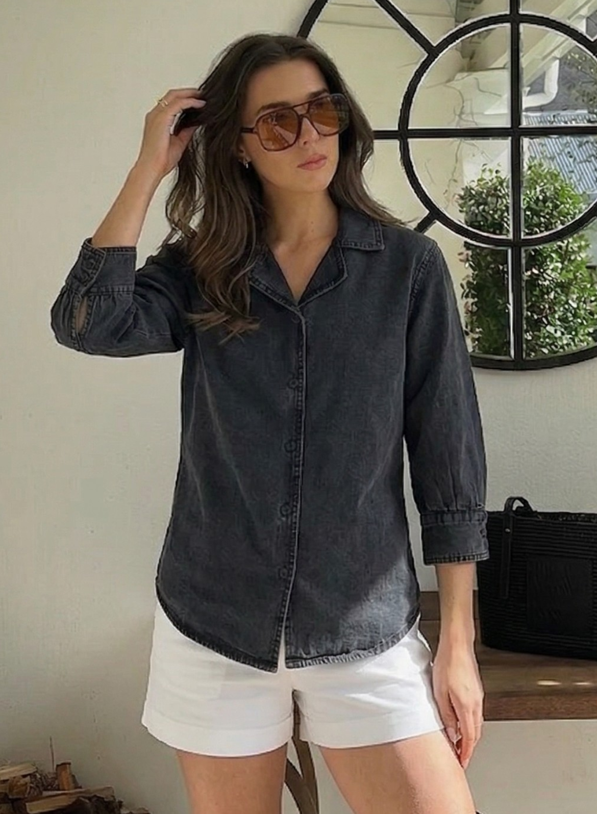 Black Denim Shirt