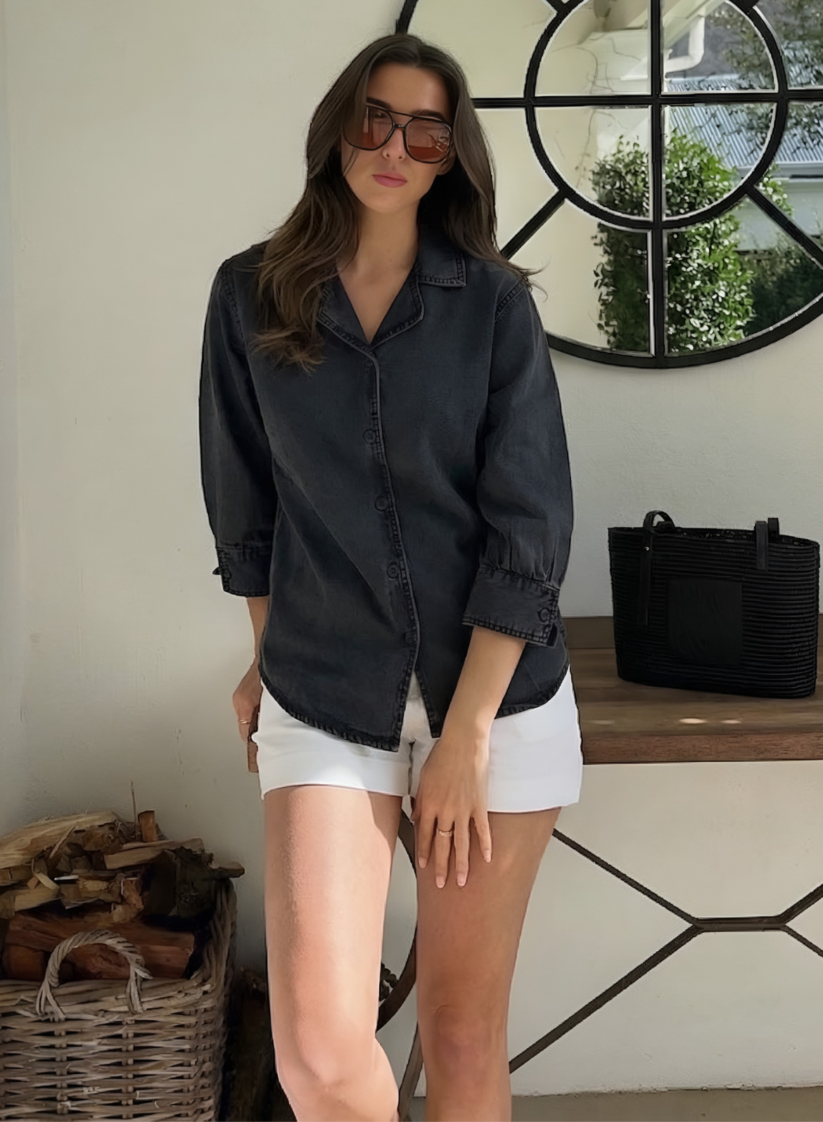 Black Denim Shirt