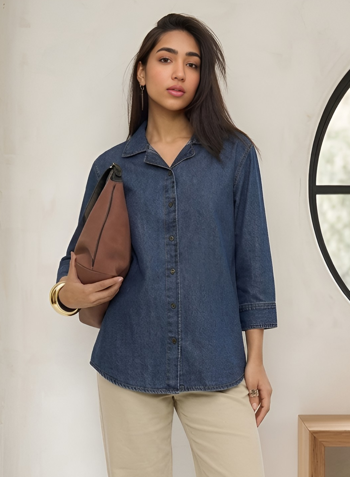 Dark Wash Denim Shirt