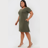 Gutsy Green Tshirt Dress