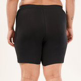 Black Stretch Cotton Women Cycling Shorts