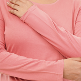 Pretty Pink Full Sleeves Solid T-shirt for Women