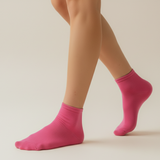Raspberry Bloom Comfort Ankle Socks