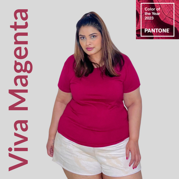 Viva Magenta Plus Size T-shirt for Women