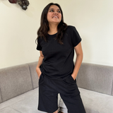 Vogue Black Shorts Set