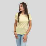 Lovely Lemon Solid T-shirt for Women
