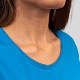 Trendy Turquoise Solid T-shirt for Women