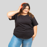 Brazen Black Plus Size T-shirt for Women