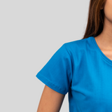 Trendy Turquoise Solid T-shirt for Women