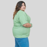 Graceful Green Plus Size T-shirt for Women