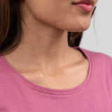 Powerful Pink Solid T-shirt for Women
