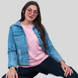 Round O Clock Blush Pink Tshirt for Women