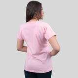 Round O Clock Blush Pink Tshirt for Women