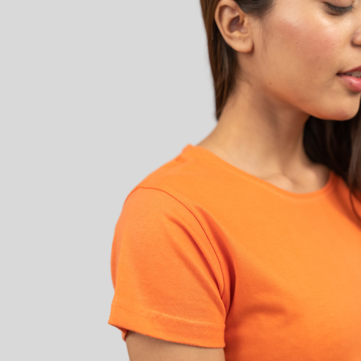 Opulent Orange Solid T-shirt for Women