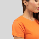 Opulent Orange Solid T-shirt for Women