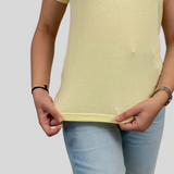 Lovely Lemon Solid T-shirt for Women