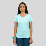 Round O Clock Seafoam Green Tshirt for Women