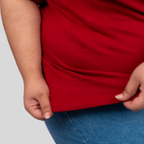 Magnetic Maroon Plus Size T-shirt for Women