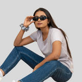 Round O Clock Fog Gray Tshirt for Women