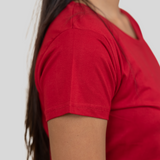 Magnetic Maroon Solid T-shirt for Women