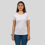 Round O Clock Fog Gray Tshirt for Women