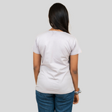 Round O Clock Fog Gray Tshirt for Women