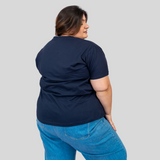 Ballsy Blue Plus Size T-shirt for Women Back View