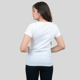 Winsome White Solid T-shirt for Women
