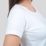 Winsome White Solid T-shirt for Women