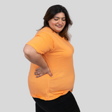 Opulent Orange Plus Size T-shirt for Women