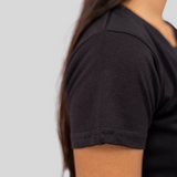 Brazen Black Solid T-shirt for Women