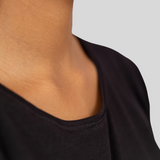 Brazen Black Solid T-shirt for Women