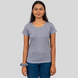 grey colour t shirt for women
