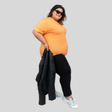 Opulent Orange Plus Size T-shirt for Women