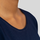 Ballsy Blue Solid T-shirt for Women